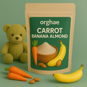 Carrot banana almond mix